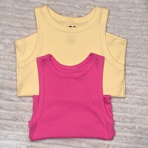 Target & SO pink & yellow full length tank tops bundle